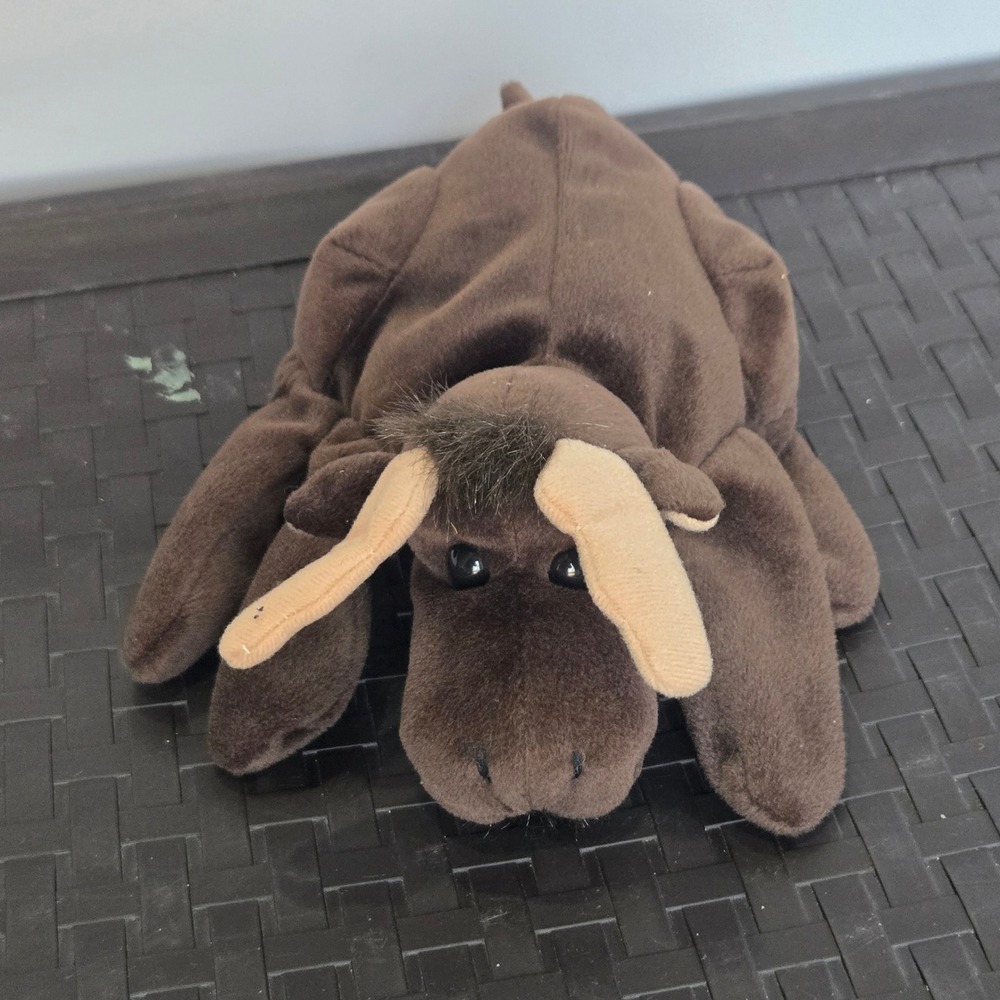 Vintage 1994 Plush Creations Inc Moose Hand Puppet Brown 9 Inch Glove Toy